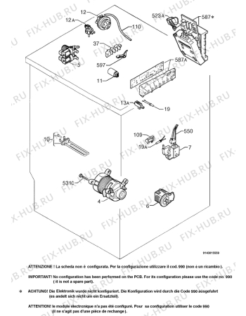 Взрыв-схема стиральной машины Arthurmartinelux AWF120 - Схема узла Electrical equipment 268